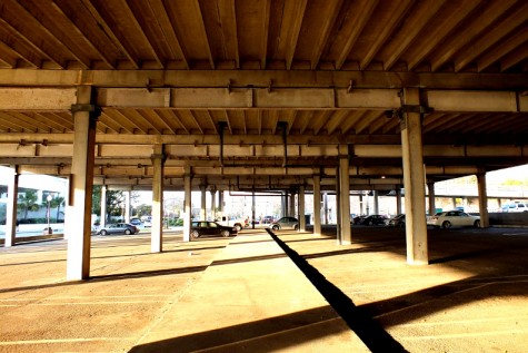 Street level view of the Water Street parking deck downtown, set to be demolished before Friday. (Port City Daily /FILE PHOTO)