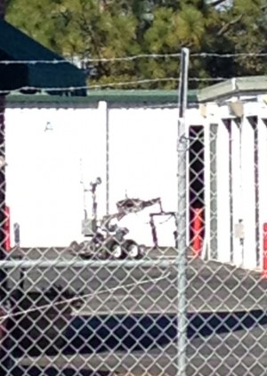 On scene at North State Storage on Carolina Beach Road, where FBI and SBI agents have responded. Photo by Christina Haley.