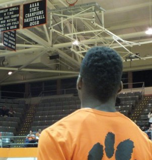 There are 14 state championship banners for basketball hanging in Brogden Hall. 