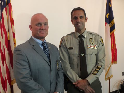 Brunswick County Sheriff John Ingram (left) and New Hanover County Sheriff Ed McMahon (right). (Photo by Christina Haley)