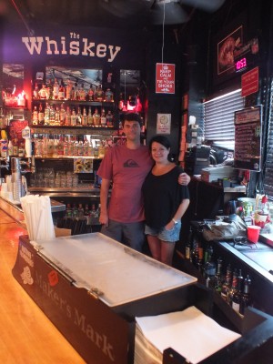 Alecia Mitchell and Andrew Brothers, owners of The Whiskey, will celebrate the downtown bar and music venue's tenth anniversary this weekend. Photo by Hilary Snow.