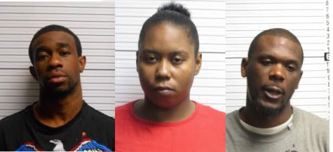 Glenn Harry Bowen, left, Shytonia Louise Williams, middle, and Raymontha Demtrius Galloway. 