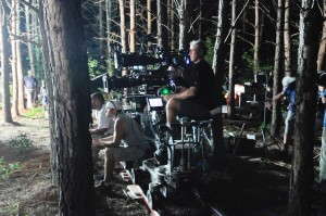 Crews film a scene during a shoot for 'Sleepy Hollow,' which returns to Bellevue Cemetery later this week. Photo courtesy Fox.