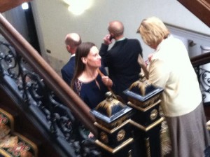 Actor Hilary Swank during filming for 'Mary and Martha,' which shot inside the courthouse last year. Photo courtesy New Hanover County.