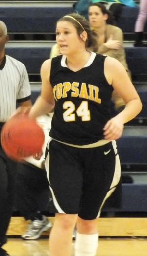 Keri White hit three shots from long range to pace Topsail on Saturday. 