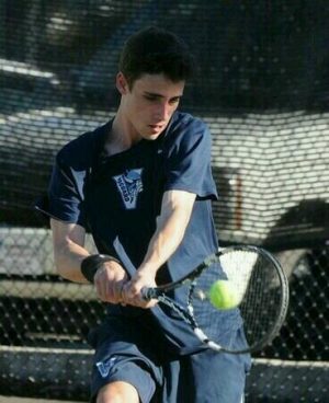 Noah Milliken saw his high school tennis career come to an end Tuesday in the third round of the state playoffs. Photo courtesy- Hoggard athletics