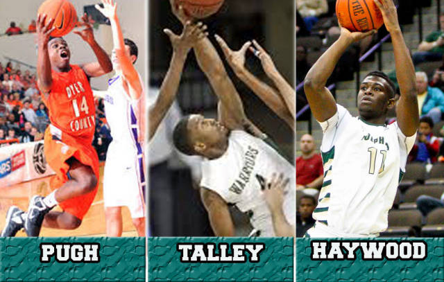  Malik Pugh, Jordan Talley and Jarvis Haywood became Seahawks on Monday. Photo courtesy- UNCW athletics 