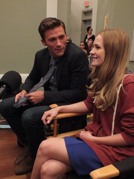 Eastwood and Robertson respond to reporters' questions during a press day Thursday at Cameron Art Museum.