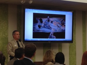 Another photo from the crime scene presented in court by Assistant District Attorney Tim Severo. Photo by Christina Haley.