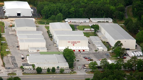 EUE/Screen Gems Studios in Wilmington will be getting a facelift over the weekend. Painting and other work has cancelled this weekend's public tours, and prompted the removal of the studios sign. Photo courtesy EUE/Screen Gems Studios.