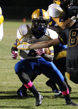 Laney looks to get the ground game going against New Hanover on Friday. Photo courtesy- John Crouch
