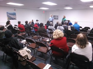 More than 20 residents of Wilmington's Sunset Park neighborhood attended a meeting last week with port officials about proposed exemptions to city land codes. Some residents fear the exemptions could lead to unforeseeable, undesired consequences. Photos by Jonathan Spiers.