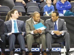 Coach Keatts, right, heads into his second season at UNCW. 