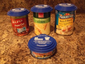 CFPUA will be giving out 15,000 of these blue lids, designed to keep fats, oils and grease out of pipes. Photo courtesy CFPUA.