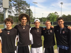 From left-to-right: Marshall Waren, Jack Cooper, Patrick Senior, Taylor Gaines, Lucus McLatchy. Photo courtesy Hughes Waren