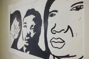 Jemerit's work includes this pencil and ink rendering of Martin Luther King, Jr.