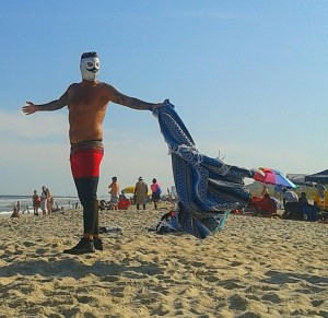 Man in lucha libre mask at Whomporama 2014. Photo courtesy of Bigfoot.