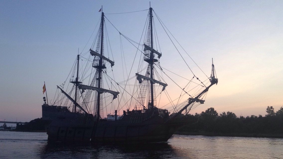The popular tall ship, El Galeon, was welcomed last year by crowds hoping to catch sight of the replica 16th century vessel. El Galeon returns to downtown Wilmington for tours next month. File photo.