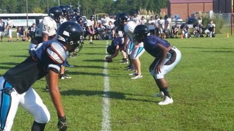 South Brunswick works on special teams during Mondays morning practice. 