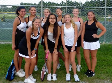 Left-to-right back row:   Adriana Colon, Caroline Harris, Carmen Jordan, Stephanie Athenas, Sara Major, Chely Pritt; Left-to-right front row: Kinsley Beverage, Xueyang Li, Kasey Pfaff. Photo courtesy- Matt Harris 
