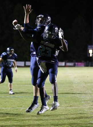 Tony Allen celebrates a touchdown. 