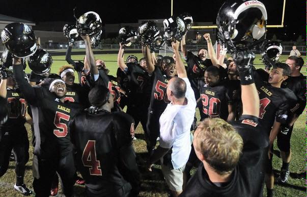Ashley celebrates its first win since 2013. Photo courtesy- Ashley Football 