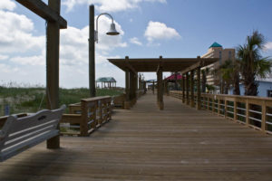 The Carolina Beach Boardwalk looking south from the Harper Avenue access. File photo by Hannah Leyva.