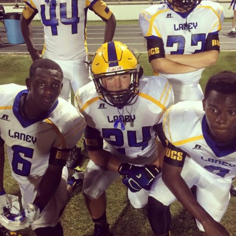 Laney football take care of business on Wednesday night. Photo courtesy- Laney football