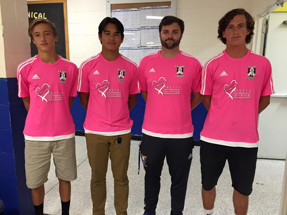 The Laney soccer team is helping raise money for Pretty in Pink Foundation. Photo courtesy- Laney soccer