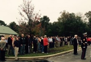 The many in attendance to honor Lance Cpl. Andrew Mauney