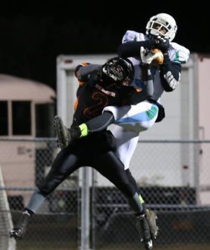 Freddie Taylor deflects a pass intended for Clemson commit Cornell Powell. Photo courtesy- John Crouch