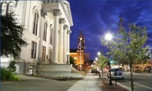 Street lamps in front of City Hall on 3rd Street. Photo courtesy of the City of Wilmington.