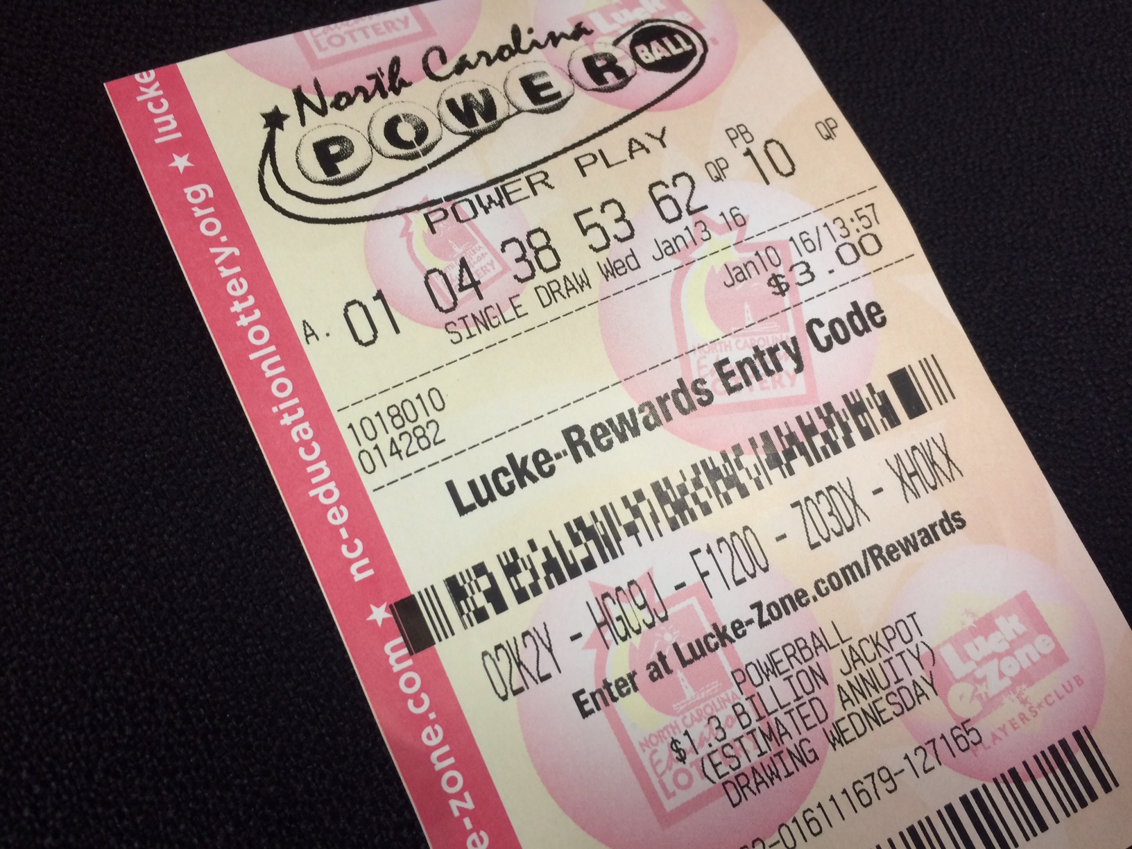 As Powerball sales surged Wednesday, one Wilmington ticket was a $100,000 winner. Photo by Hilary Snow. 