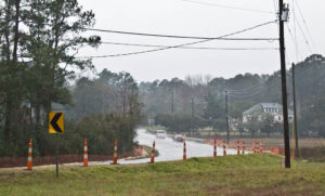 Construction cones on Wrightsville Avenue. Photo by Hannah Leyva.