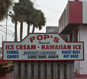 Pop's Homemade Ice Cream at 1114 S. Lake Park Boulevard closed the first weekend in October 2015 thanks to Hurricane Joaquin. Photo by Hannah Leyva.