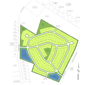 A rendering of the proposed residential subdivision Rachel's Place.