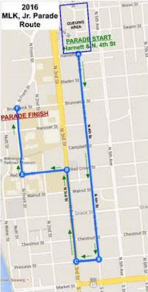 2016 MLK Parade Route.