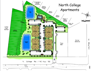 Project plans for North College Apartments. Courtesy of Cindee Wolf.