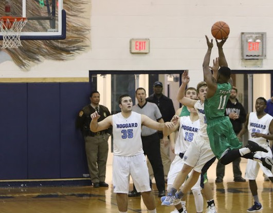 Tyler Stanley let go of the game-winner just before the buzzer sounded. Photo courtesy- Rodney Williams