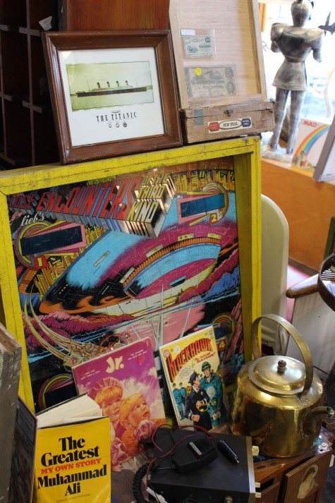 The top portion of a 'Close Encounters of the Third Kind' pinball game is among the items Sullivan has collected over the years. Whatever...Wilmington holds just a small portion of his finds, the bulk of which are housed in a warehouse.