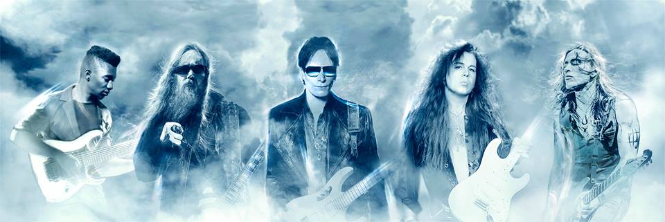 From left, guitar greats Tobin Abasi, Zakk Wylde, Steve Vai, Yngwie Malmsteen and Nuno Bettencourt will share the CFCC performing arts center stage in April as part of the 'Generation Axe' tour. Courtesy image.