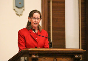 New Hanover County Board of Commissioners Chairwoman Beth Dawson during Monday's State of the County address. Photo by Hannah Leyva.