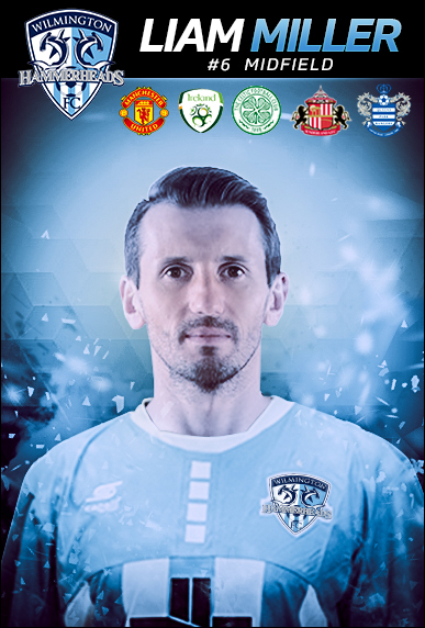 Liam Miller joined the club for practices last week. Photo courtesy- Wilmington Hammerheads FC