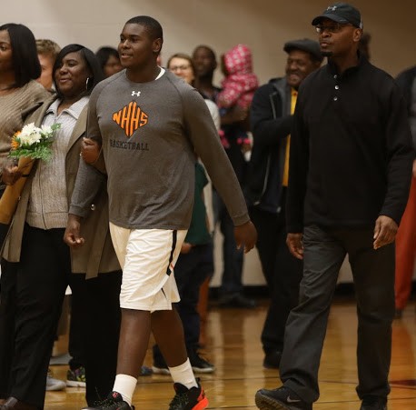 Shaq Hampton and his parents. 