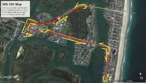 Wrightsville Beach Valentine 10K map. Courtesy photo.