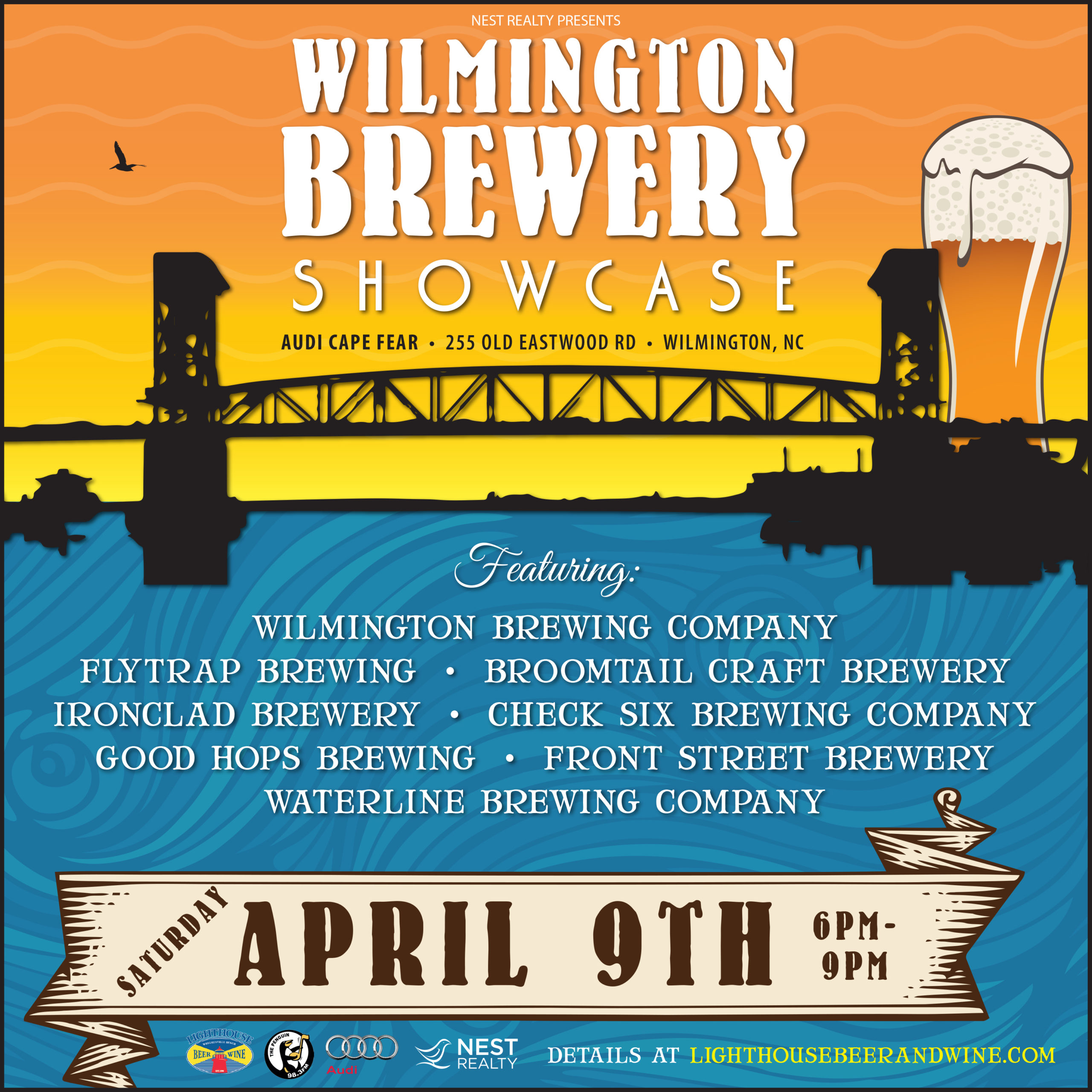 The Wilmington Brewery Showcase, presented by Nest Realty, will feature samples of selections from each of the city's eight brew houses. Courtesy image. 