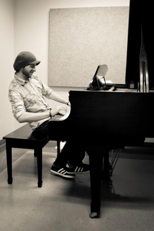 Jazz pianist Cameron Tinklenberg performs at Morning Glory Coffeehouse's Jazz and Java event Friday.