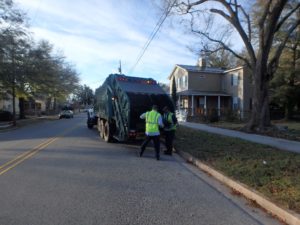 City crews work to take trash and debris from the streets as part of a crime prevention effort in a targeted area of downtown Wilmington. Photo courtesy of the city.