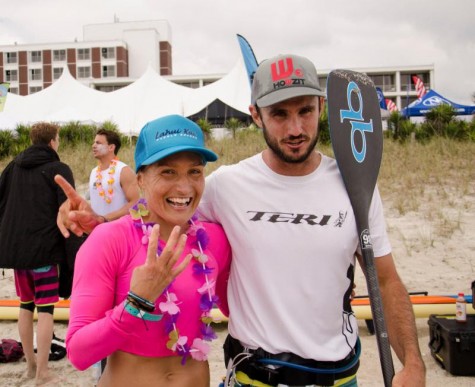 Annabel Anderson, left, and Titouan Puyo took home the Carolina Cup Championship on Saturday. Photo courtesy- Robert Baggett. 