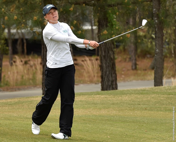 UNCW grabbed the early lead after day one of the CAA Championship. Photo courtesy- UNCW Athletics